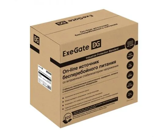 ИБП ExeGate PowerExpert TL-1000.LCD.AVR.2SH.USB.RS232.SNMP Online (EX296947RUS), фото 5