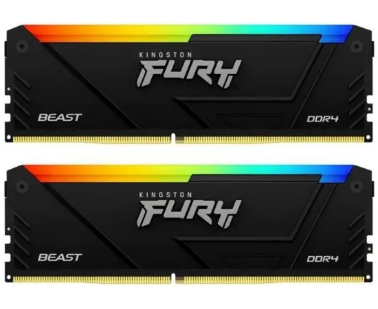 Оперативная память Kingston 2x8Gb DDR4-3200MHz Fury Beast RGB (KF432C16BB2AK2/16)