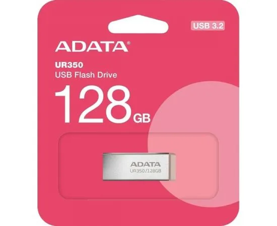 USB Flash-накопитель 128Gb USB 3.2 (ADATA, UR350), серебристый/бежевый (UR350-128G-RSR/BG), Цвет: Серебристый/Бежевый, фото 4