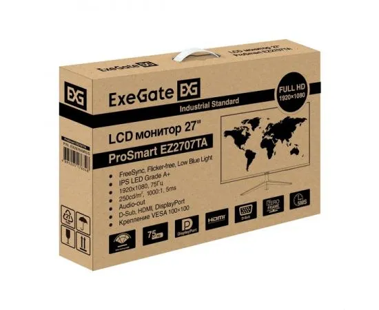 Монитор 27" ExeGate EZ2707TA ProSmart (EX297649RUS), фото 5