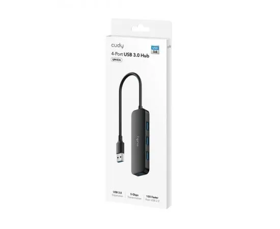 USB-разветвитель (хаб) USB3.0 -> USB3.0, 4 порта, Cudy UH40A, фото 2