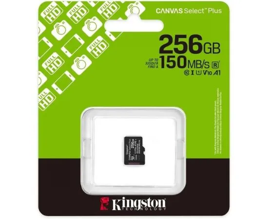 Карта памяти MicroSDXC 256Gb Class 10 UHS-I Canvas Select Plus без адаптера (Kingston) (SDCS3/256GBSP), фото 2