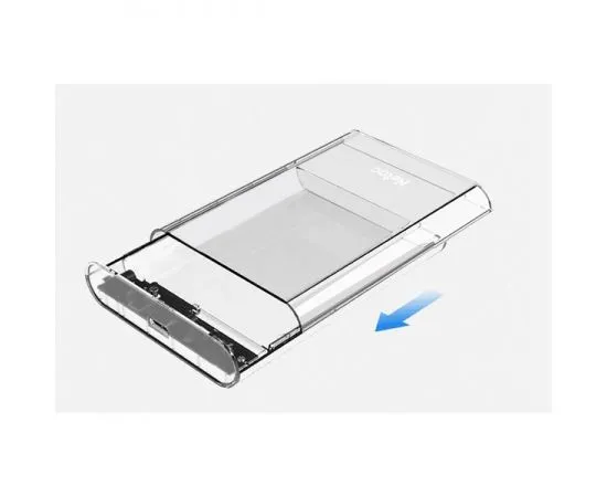 Карман для винчестера SATA 2.5" -> USB3.0 Type-C (Netac WH11) прозрачный (NT07WH11-30CC), фото 2