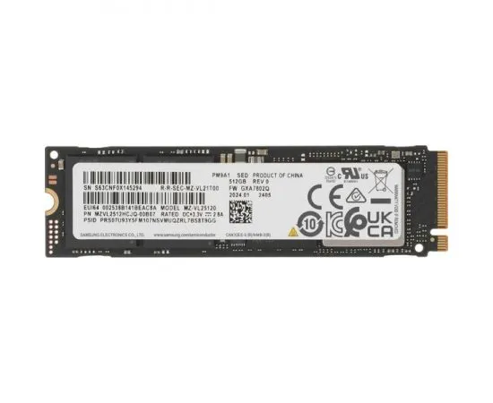 Накопитель SSD M.2 512Gb Samsung PM9A1 (MZVL2512HCJQ-00B07/00B00), фото 2
