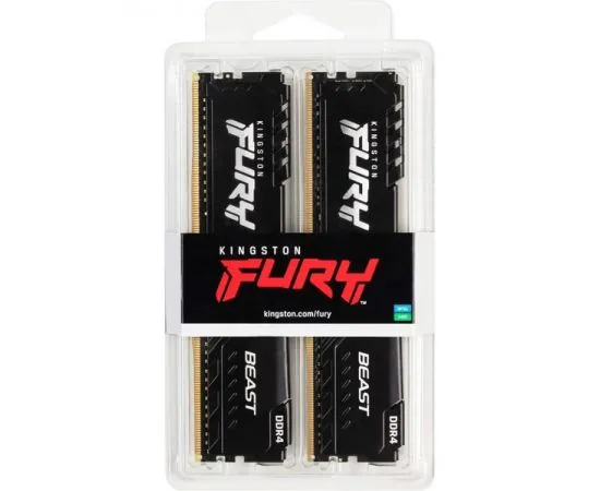 Оперативная память Kingston 2x16Gb DDR4-3200MHz Fury Beast Black (KF432C16BB1K2/32WP), фото 3