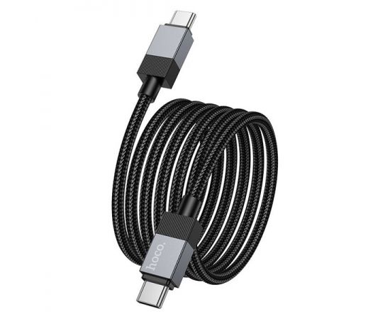 Кабель USB Type-C (M), 1m (HOCO) X110, (60W), черный, нейлон (6942007646826), фото 2