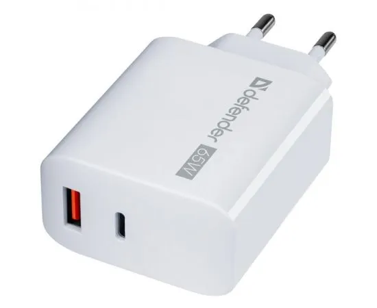 Зарядное устройство Defender UPA-165, USB A+C, PD (65W), белый (83582), фото 4
