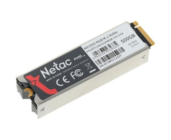 Накопитель SSD M.2 500Gb Netac NV3000 RGB (NT01NV3000RGB-500-E4X), фото 3