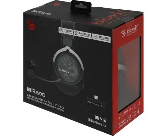 Bluetooth-гарнитура A4Tech Bloody MR590 Sports, черный (MR590 SPORT BLACK), фото 5